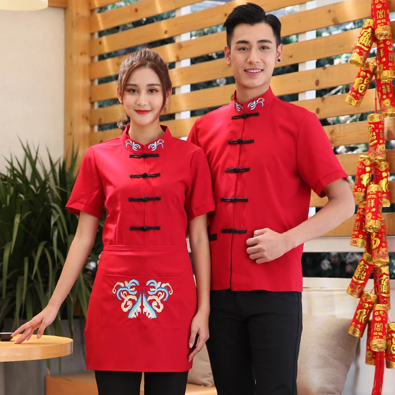 

Cowboy Work Uniform Summer short sleeve Chef jacket Hotel Catering Kitchen Chef Uniforms Clothing men Restaurant Chefs Apparel