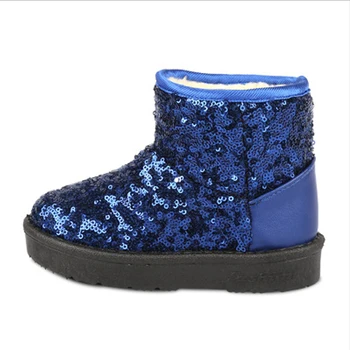 

girls snow boots Non-slip Comfortable winter warm plush children shoes fashion Bling Paillette kids baby toddler boots