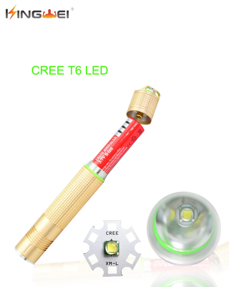 18650 baterie Перезаряжаемые светодиодный фонарик 1000 люмен Cree T6 Малый Handlight Супер