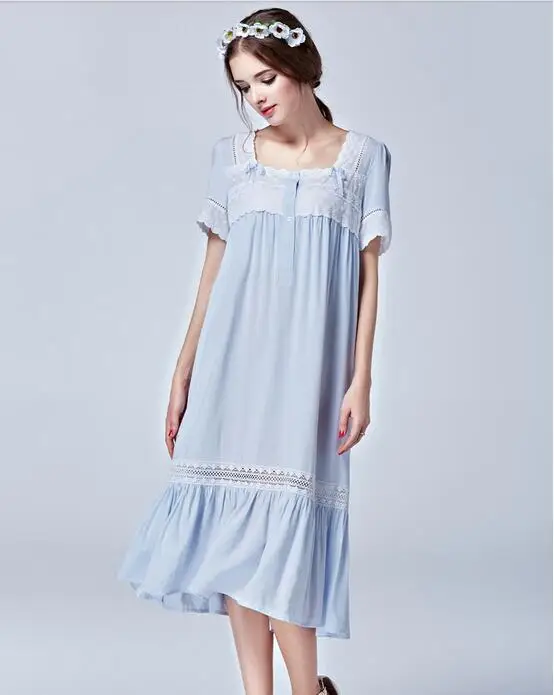 blue night gown