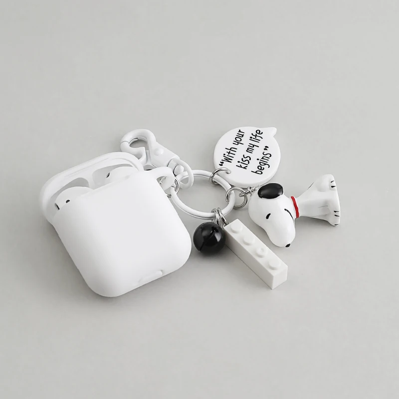 Милый декоративный силиконовый чехол для Apple Airpods, Bluetooth наушники Air Pods, аксессуары, защитный чехол, брелок с фигурками из мультфильмов