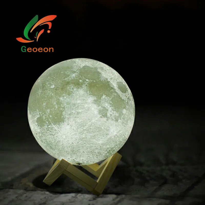 

Geoeon Rechargeable 3D Print Moon lamp 2 Colors Touch Switch Change Night light Creative Gift 8cm 10cm 13cm 15cm 18cm 20cm D501