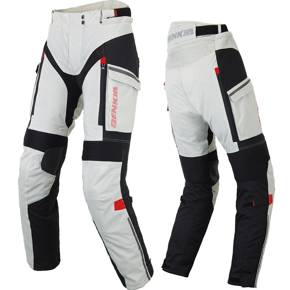 BENKIA мотоциклетные брюки женские гоночные брюки зимние для верховой езды ралли дышащие гоночные брюки женские мото штаны для мотокросса PW-W47 - Цвет: Серый