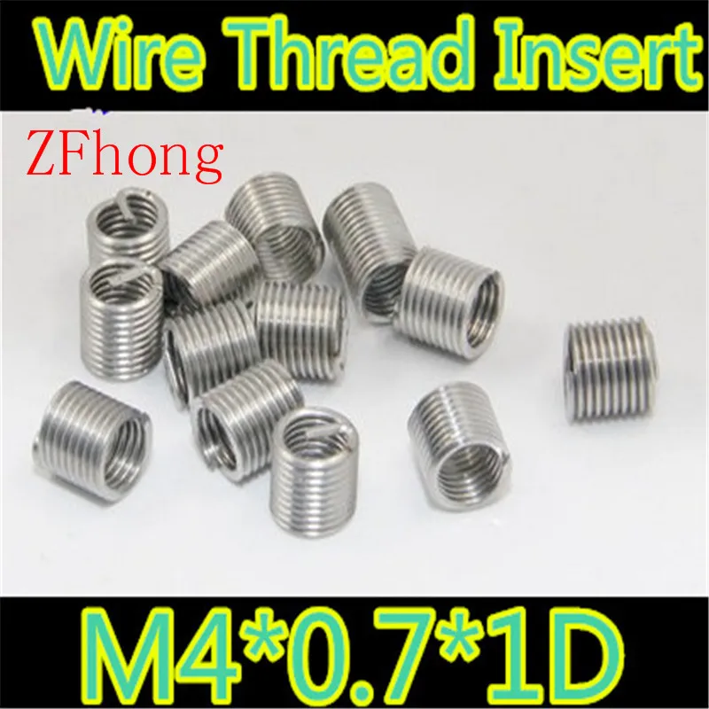 100pcs m4 x 1D M4*1D metric thread repair insert sus304 M4 Thread