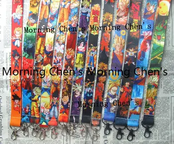 

Free shipping 20 Pcs /Wholesale lot Mix Japanese anime Dragon Ball z Necklace Strap Lanyards Cell Key Chains HB91