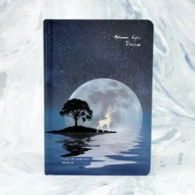 1 шт полноцветная ручная роспись в твердом переплете блокнот в летнюю ночь сон светящийся креативный олень ручная запись этот дневник