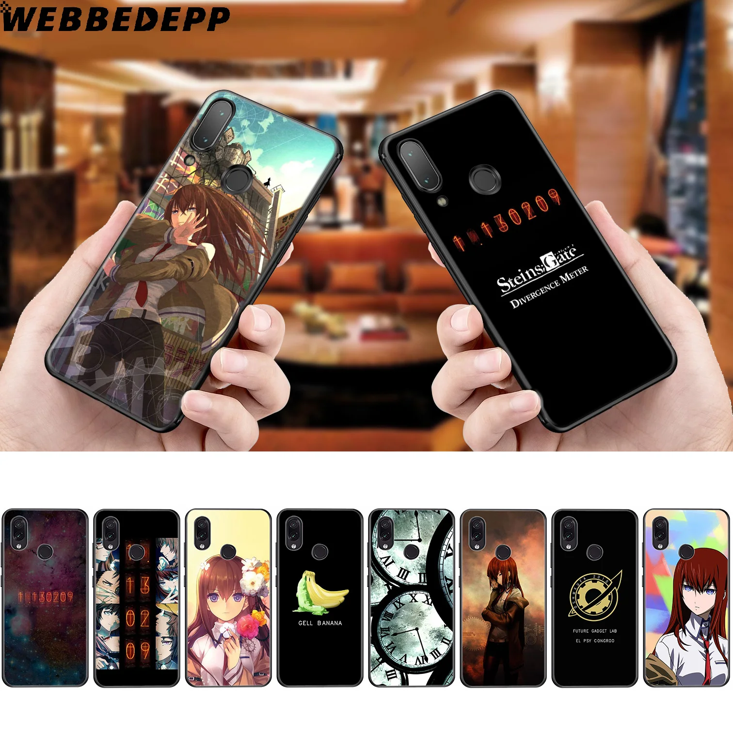 

WEBBEDEPP Steins Gate Anime Soft Case for Xiaomi Redmi K20 7A 4A 4X 5 5A 6 6A S2 Note 8 4 4X 5 6 5A 7 Pro Plus Prime