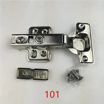 

101 Full Overlay Stainless steel Hinges Hydraulic Damper Buffer Cabinet Door Hinges Soft Close Furniture hinges