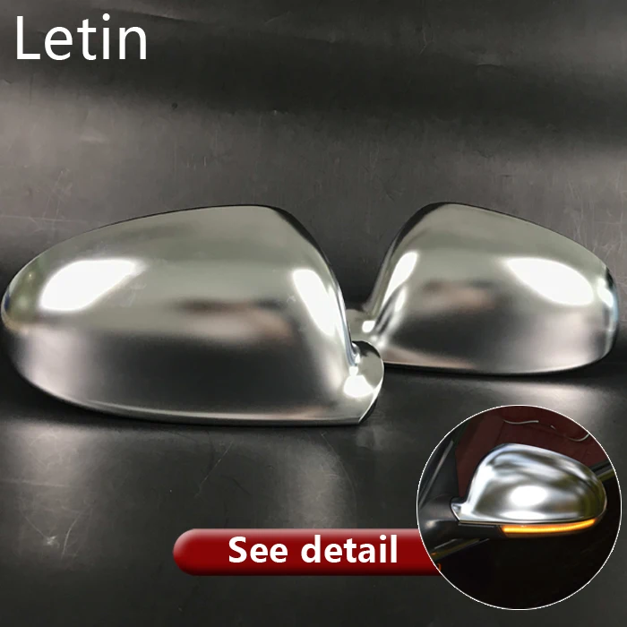 

Not the cheap one!! For VW Passat B6 R36 Scrub Chrome Matt side mirror case Rear View Mirror Cover