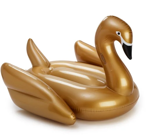 PVC Giant Inflatable Golden White Black Swan Rider Inflatable Ride On Water Toy Swimming Pool Water Floats Birthday Part Gift
