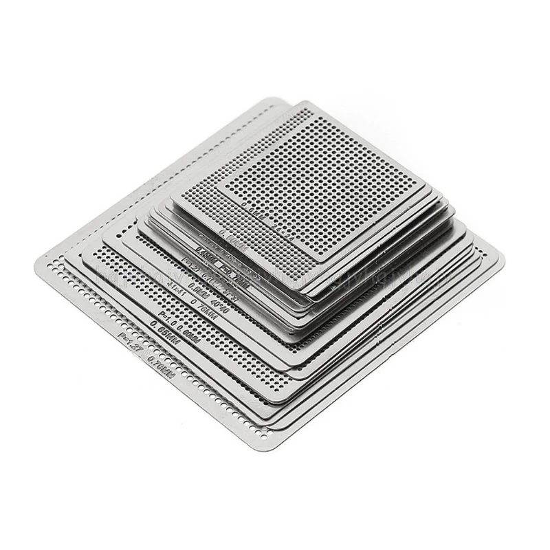 

27Pcs BGA Stencils Universal Direct Heated Stencils For SMT SMD Chip Rpair Au11 Dropship