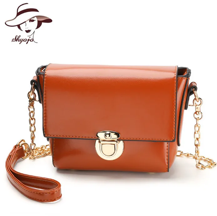 

SHYOJO New Famous Brand Women's Single Shoulder Bag Chain Shoulder Bag Ladies Handbag With 6 Candy Color Clutch Cross body bags