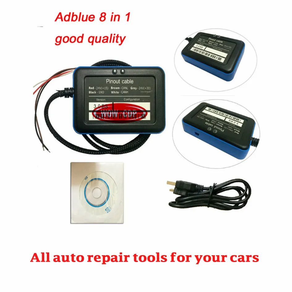 Новинка 2016 эмулятор Adblue ADBLUE для грузовика 8 в 1 с датчиком Nox диагностический