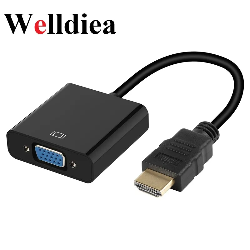 

Welldiea HDMI to VGA adapter Digital to Analog Video Audio Converter Cable 1080p for Xbox 360 PS3 PS4 PC Laptop TV Box Projector