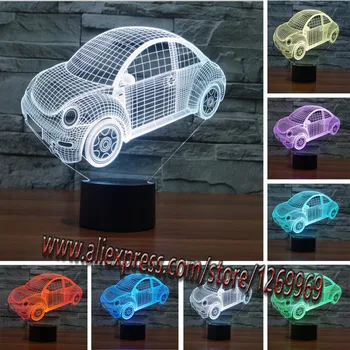 

2017 Car-Styling Design Sedan Car 3D LED USB Lamp Touch Remote Controller Dimmer Kids Toys Nigh Light Boy Desk Decoration Gift