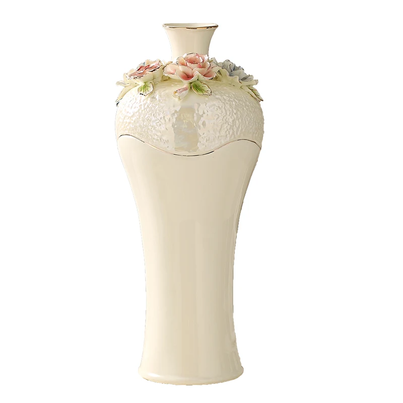 

ceramic big floor vase ornaments European style, American handmade living room, TV cabinet, flower arranging decoration crafts
