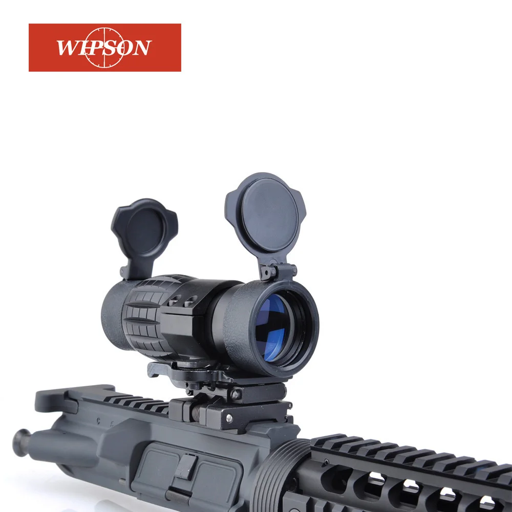 

WIPSON Tactical QD FTS 4x Magnifier Scope Optics Riflescope Fits Sight with Flip To Side Picatinny Weaver Rail Mount WP5338