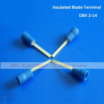 

DBV2-14 Insulated Blade Terminal / cold terminal for 1.5-2.5mm2 cable 1000pcs/bag Electric Wire Connectors Ends