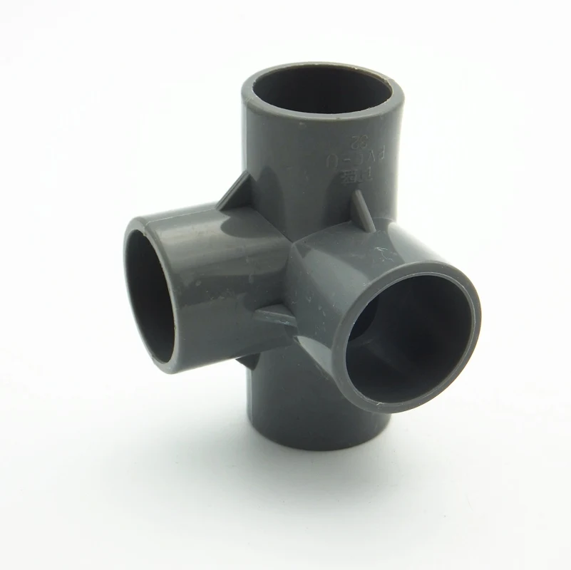 

32mm ID 4 Way PVC Tube Joint Pipe Fitting Adapter Water Connector For Garden Irrigation System DIY