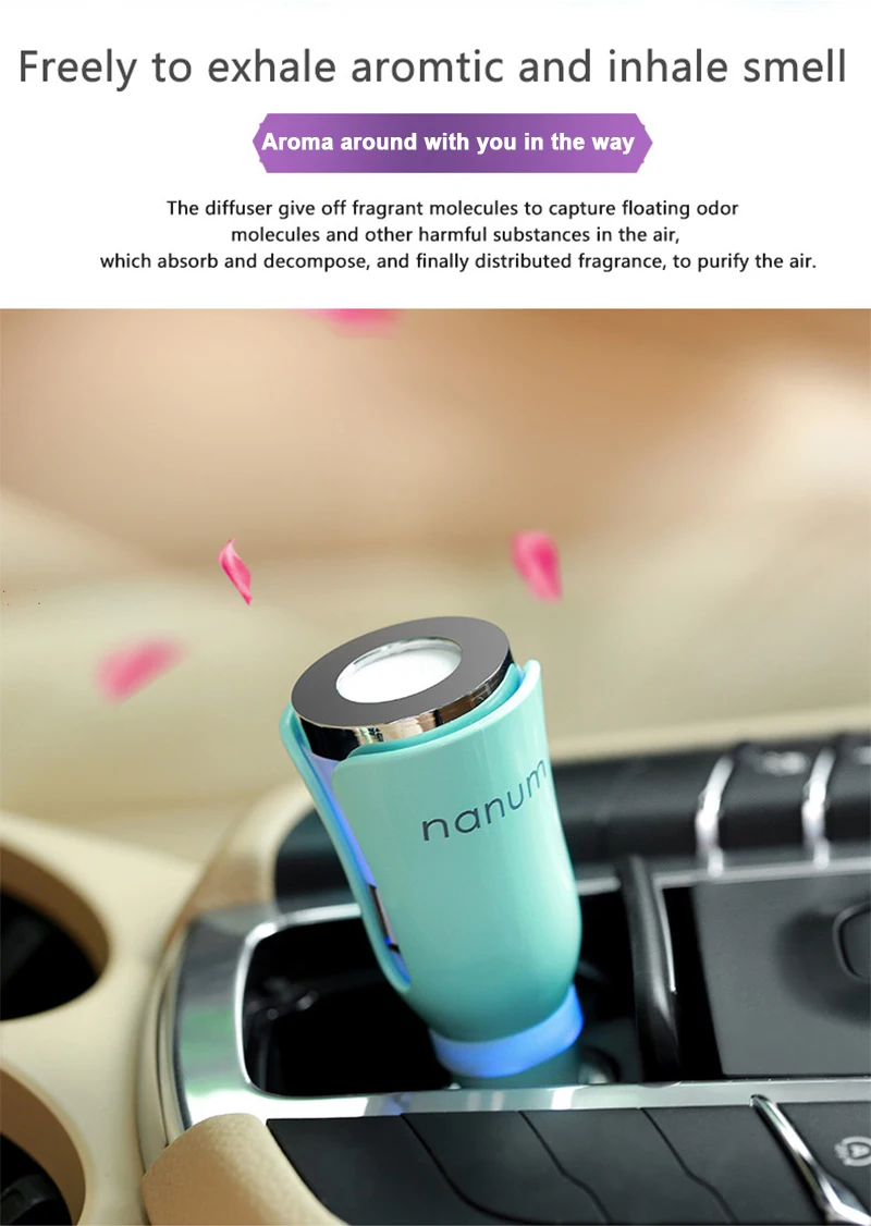 Kbaybo car aroma diffuser car aromatherapy mat diffuser with dual power usb car charger
