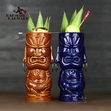 370ml Hawaii Tiki Mugs Cocktail Cup Beer Beverage Mug Wine Mug Ceramic Ku.Ku.Kauioo Tiki Mug enchanted tiki room
