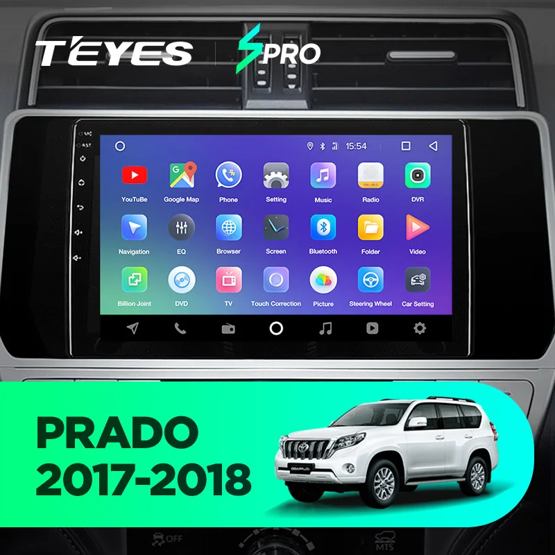 TEYES SPRO Штатная магнитола для Тойота Ленд Крузер Прадо J150 Toyota Land Cruiser Prado 150 Android 8.1, до 8-ЯДЕР, до 4+ 64ГБ 32EQ+ DSP 2DIN автомагнитола 2 DIN DVD GPS мультимедиа автомобиля головное устройство