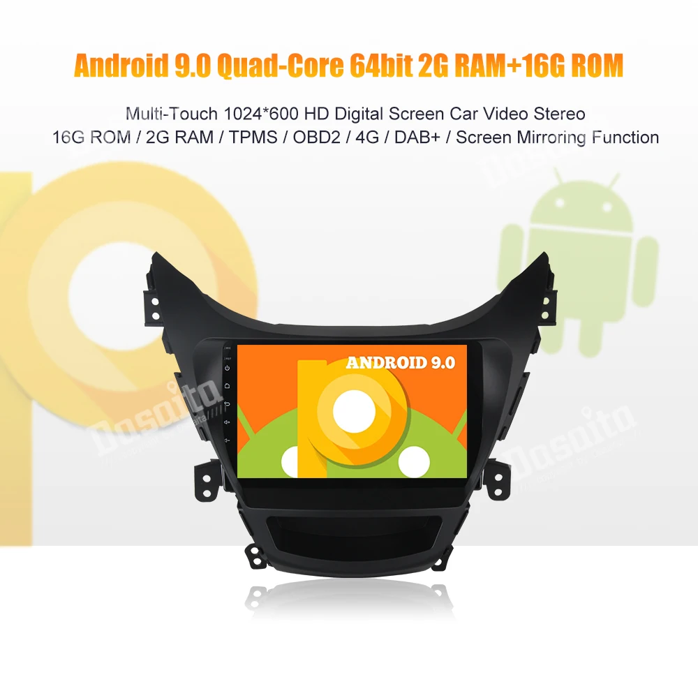 Excellent Android 9.0 Car 1 din Stereo for Hyundai Tusun Car Radio  MP3 Bluetooth 9"  IPS Multi Touch Screen 0