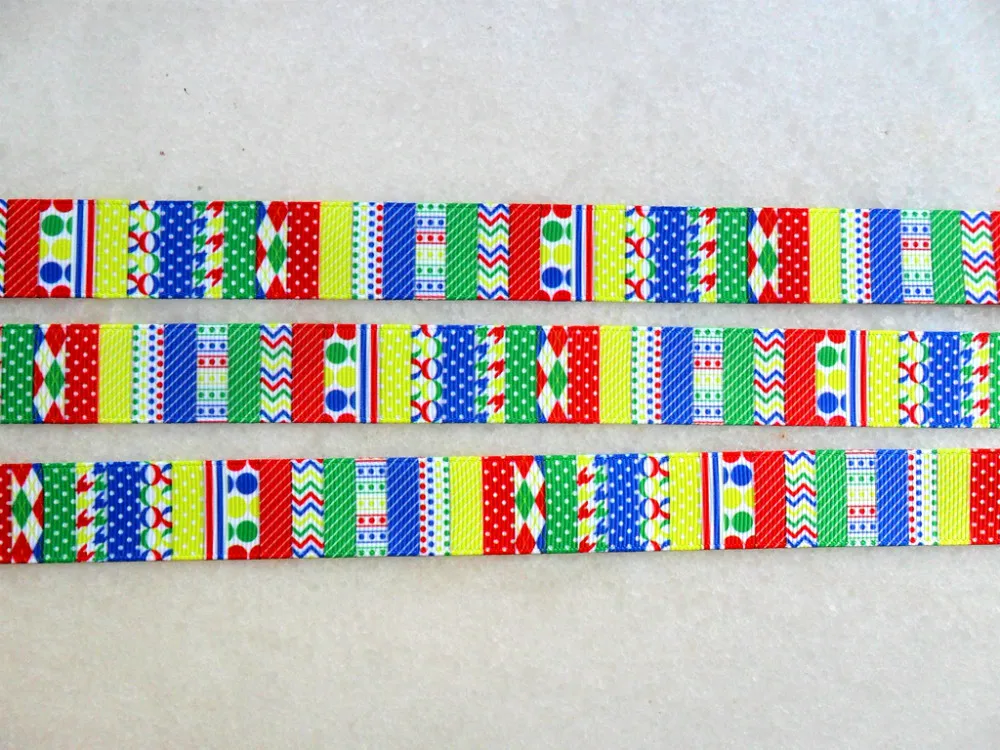 

High quality dot wave baby hair accessorys party decoration printed grosgrain ribbon 50 yards 7/8 cheap customized new 2014