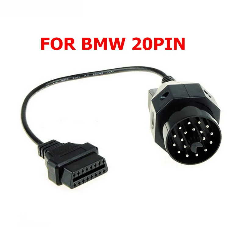 INPA K+ DCAN добавить OBD1 20Pin в OBD2 16Pin для BMW серии Green PCB FTDI FT232RL чип OBD2 USB кабель диагностический для BMW INPA K CAN - Цвет: 20PIN