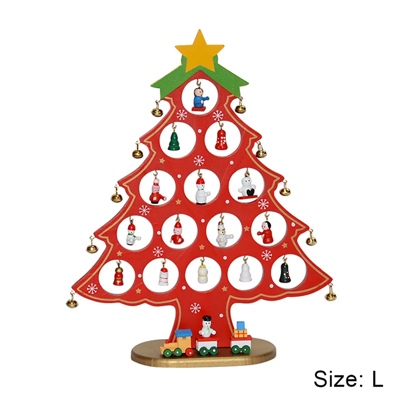 Подарок на рождественскую елку, деревянные рождественские украшения, праздничные вечерние украшения на стол, Рождественская елка