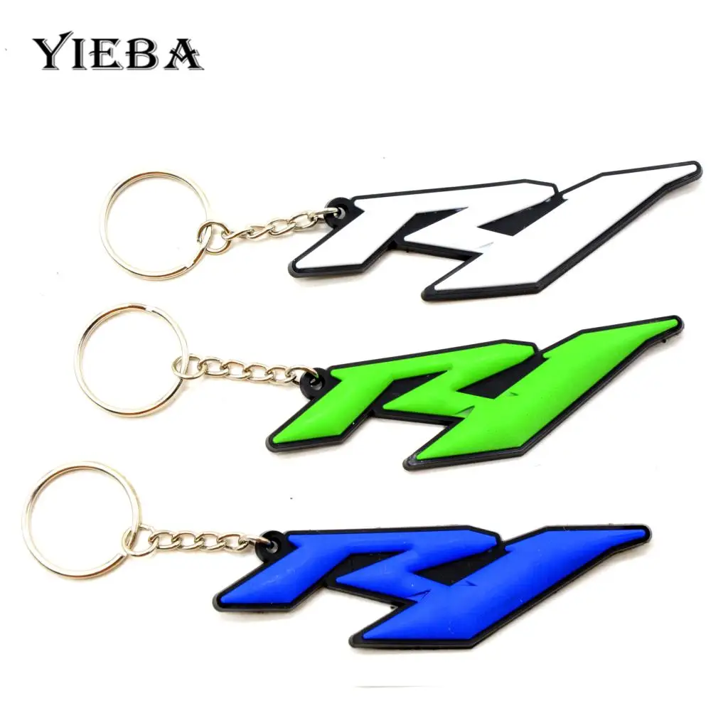 For Yamaha YZF R6 R1 NEW MotoGP Keychain Motorcycle Keychain Motorcycle PVC Rubber 3 colour Keyholder Motorcycle Team Keychain
