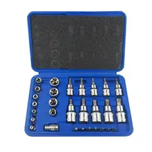 30 шт. хромированный ванадиевой стальной напорный рукав набор инструментов головка машины двигатель ремонт инструмент Набор розеток