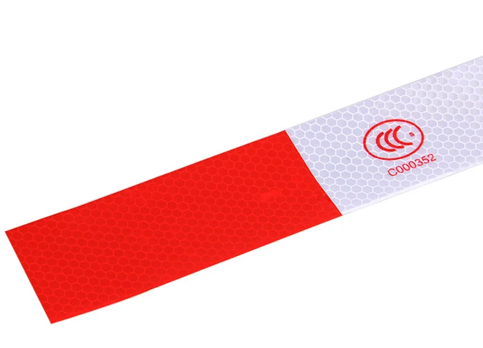 

FGHGF 10PCS High Intensity Outdoor Security DIY Red-White Truck Safety Warning Night Reflective Strip Tape Stickers