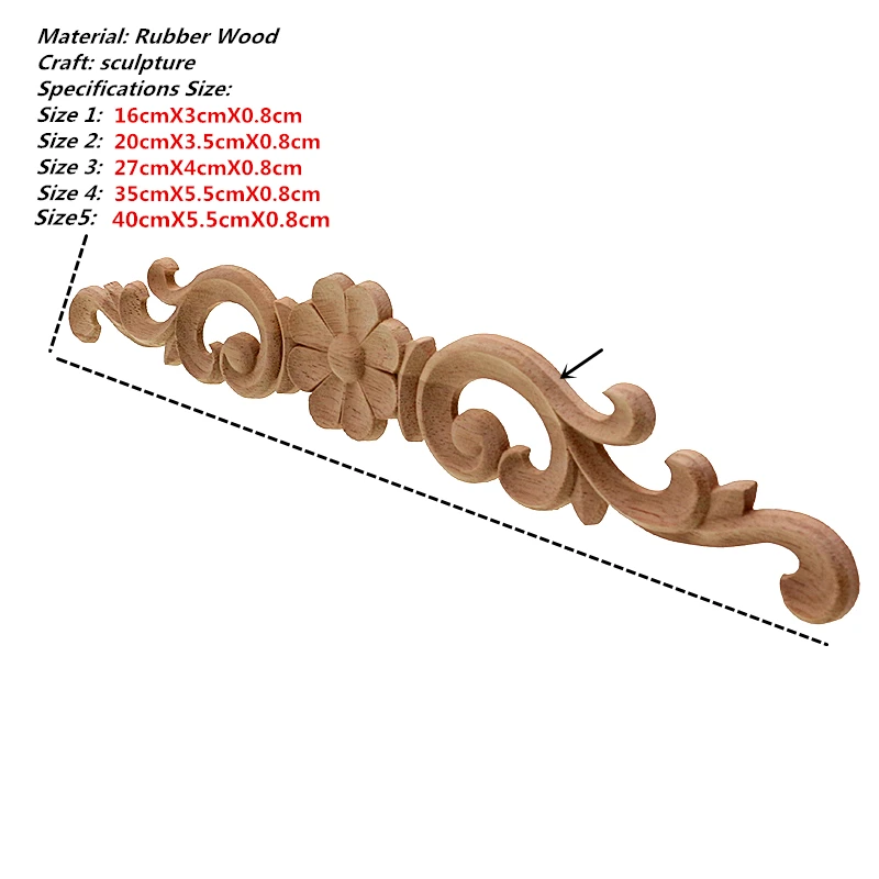 VZLX наклейка с резьбой по дереву красивые узоры деревянные аппликации резные миниатюры деревянная фигурка ремесла мебель окно домашний декор