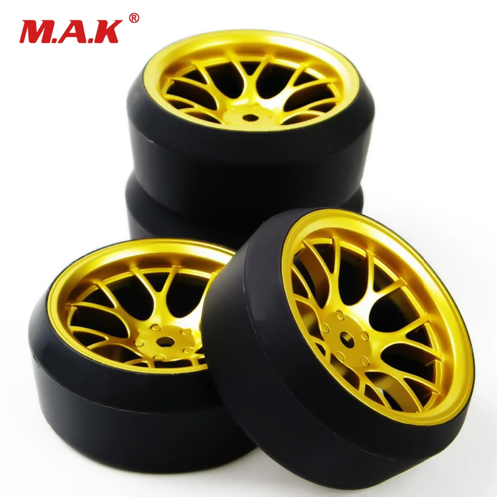 6mm 12mm Hex Car Parts Offset RC Drift Tires Wheel Rims Set 4Pcs DHG+PP0370 For HPI HSP 1:10 Drift Car Racing Car 