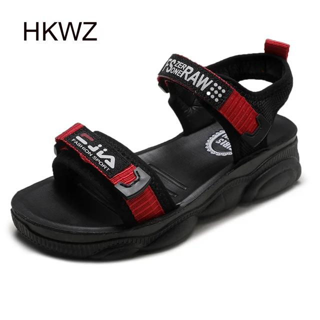 

Thick-soled sandals female brand new open toe color Roman style women's shoes muffin bottom wild girl sports anti-slip sandals