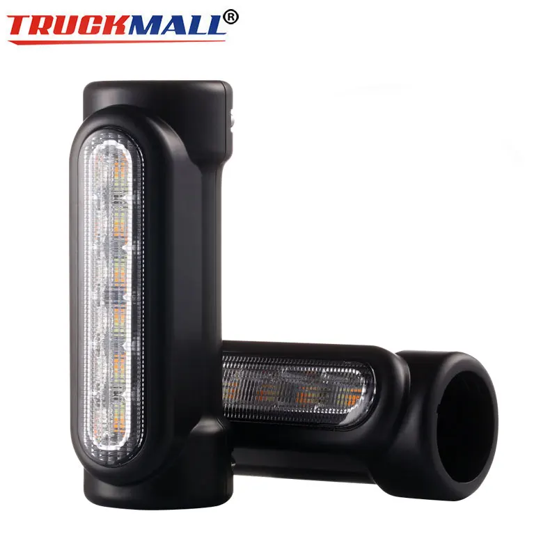 

1 Pair Black&Chrome Motorcycle Highway Bar Light Switchback Driving Light White Amber LED For Motorcycle Touring Motorcycle