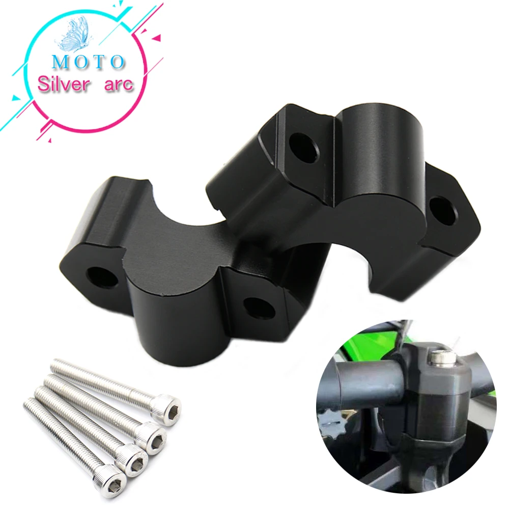 Motorcycle Handle Bar Clamp Raised Extend Handlebar Mount Riser FOR