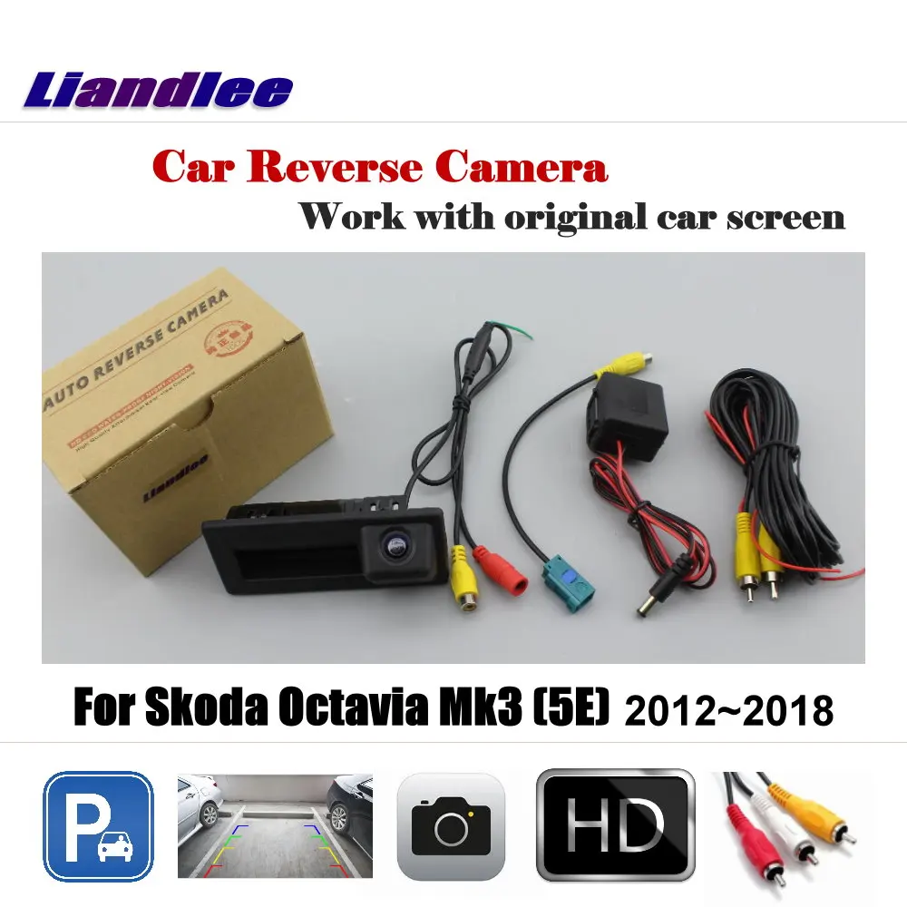 

For Skoda Octavia Mk3 5E 2012-2018 Car Reverse Parking Camera Compatible Rear View AUTO HD CCD SONY OEM CAM With Adapter