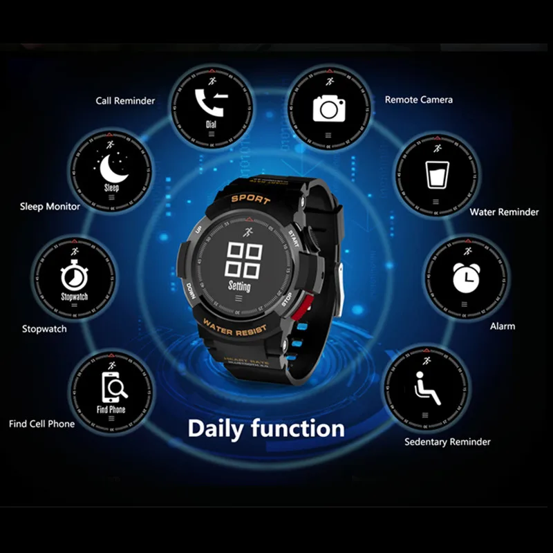 F6 Смарт часы IP68 Водонепроницаемый Bluetooth с GPS треком движения мониторинг