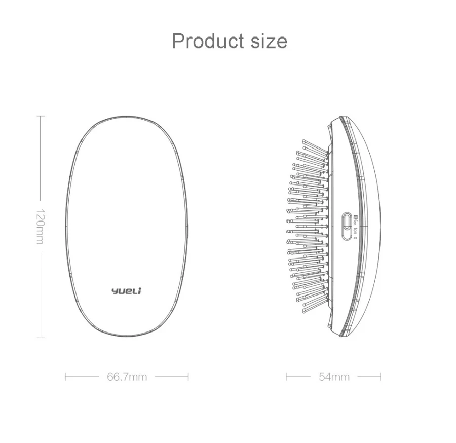 Xiaomi Yueli портативный массаж волос Расческа Щетка отрицательные ионы расческа Уход за волосами красота анион салонная укладка Тамер