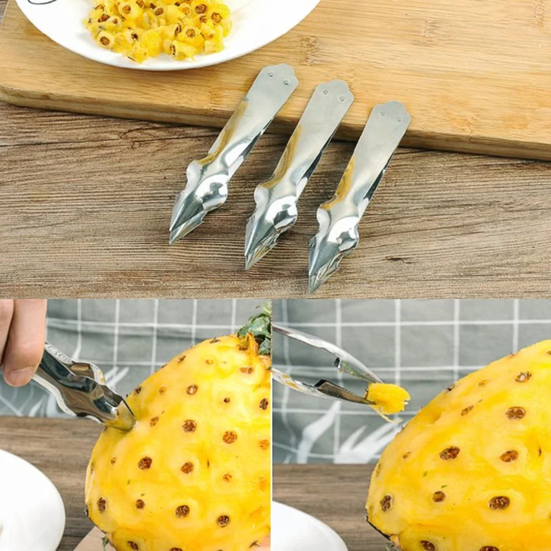 

1PCS Stainless Steel Creative Pineapple Peeler Easy Pineapple Knife Cutter Corer Slicer Clip Kitchen Product Fruit Salad Tools