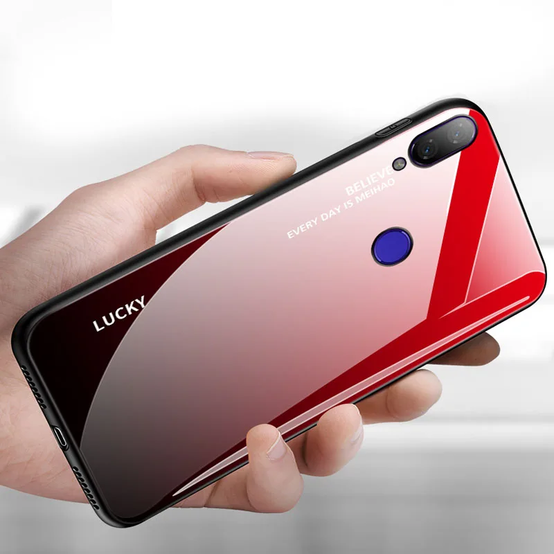 Чехол для Xiaomi Mi Play, чехол для телефона, задняя крышка, градиентный чехол из закаленного стекла для Xiaomi Mi, чехол для игры, стеклянный чехол Aurora