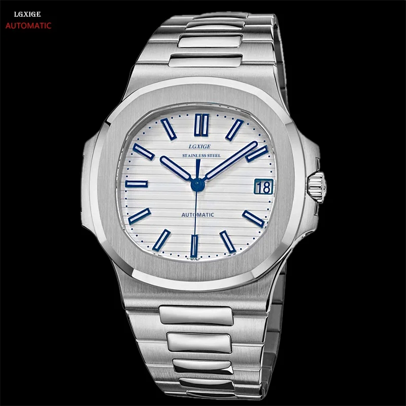 LGXIGE Новый AAA автоматические механические водонепроницаемые часы Patek ремешок из нержавеющей стали топ роскошная атмосфера полный дисплей