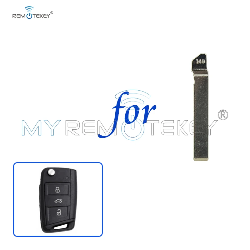 

Remtekey 5pcs Replacement Flip Floding HU162T key blade (new 149#) Car key blank uncut For VW Golf 7