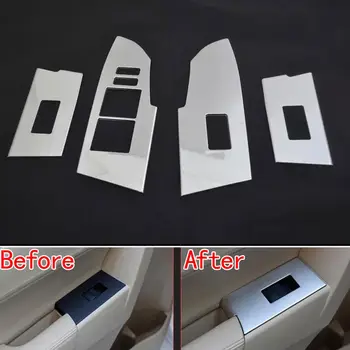 

4x Auto Car Inner ABS Door Handle window Switch Lift Control Cover Trim Sticker ABS Fit For Toyota Corolla 2014 Car Styling