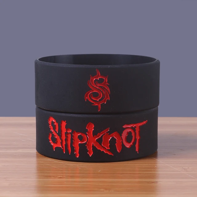 Wide Version Slipknot Band Silicone Bracelets Heavy Metal Rock Wide Version Slipknot Band Silicone Bracelets Heavy Metal Rock Silicon Wristband Cool Fashion Item Por
