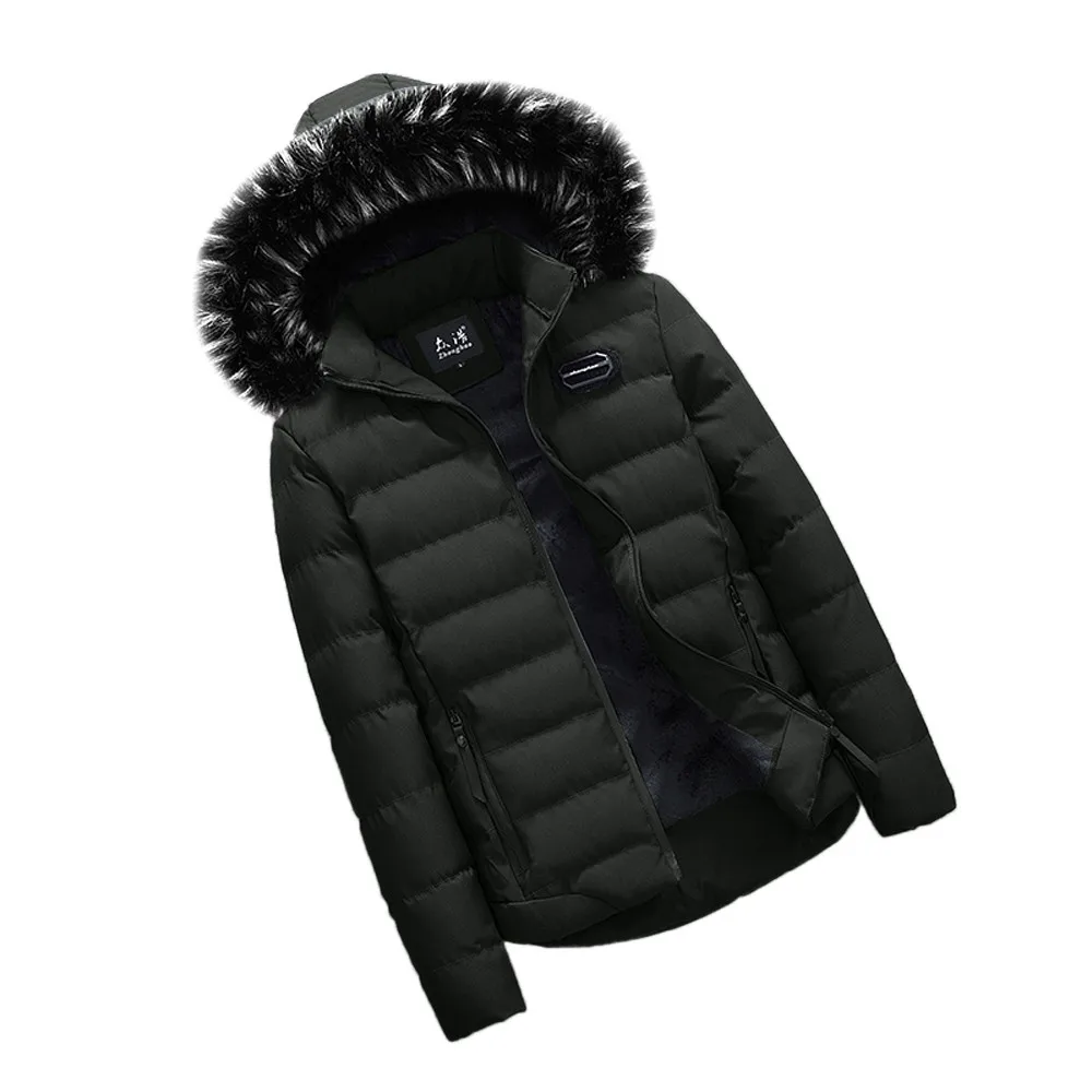 

JOYCODIN Winter Jacket Men 2018 Cotton Padded Warm Thicken Short Jacket Coat Clothing Stand Collar Male Solid Parkas Coat