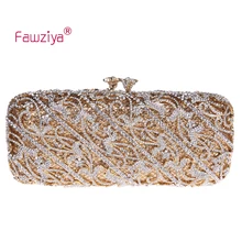 Fawziya Evening Bags Kisslock Purses Hard Case Clutch Evening Party Bags