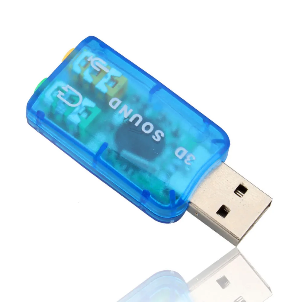 10 шт USB звуковая карта USB аудио 5,1 Внешняя USB звуковая карта аудио адаптер микрофон динамик аудио интерфейс для ПК